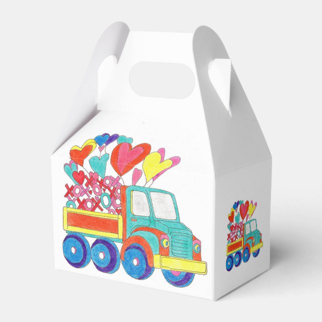 Favour Box Truck Hearts (Front Side)