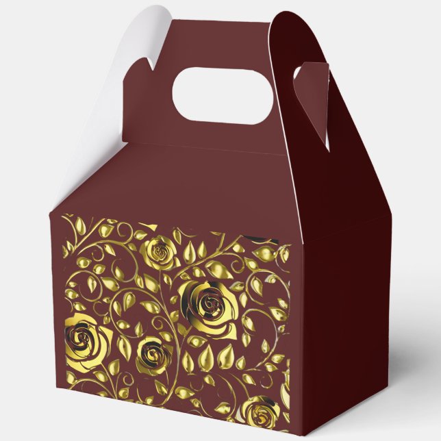 Favour box-Velvet Wine collection Favor Box (Back)
