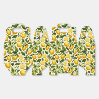 Favour Box - Yellow Lemons, Flowers