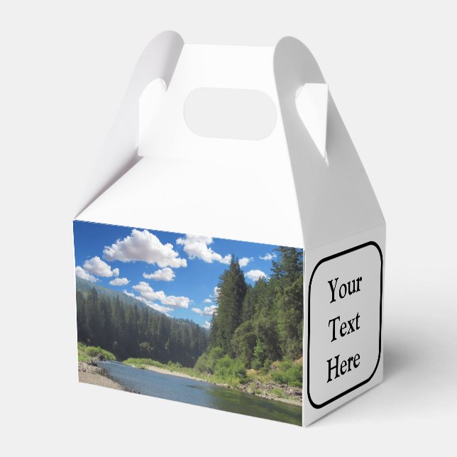 Favour Boxes Gable Personalized California Redwood (Front Side)