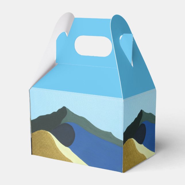 Favour Boxes Gable Personalized Colours of Mt Tam  (Front Side)