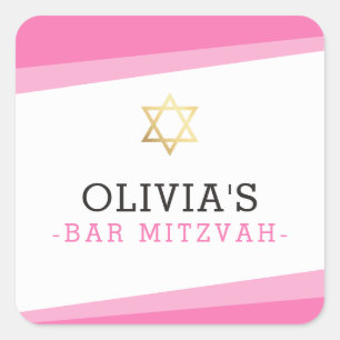 FAVOUR ENVELOPE SEAL star simple modern PINK