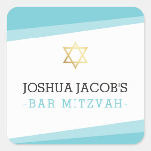 FAVOUR ENVELOPE SEAL star simple modern turquoise