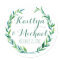 Favour Gift Bag Stickers Modern Laurel Wreath Leaf