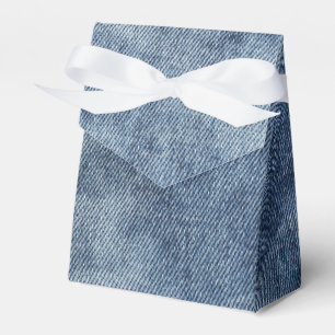 Favour gift box with natural jeans, denim