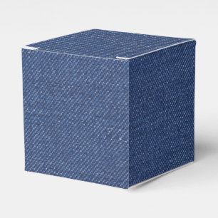 Favour gift box with natural jeans, denim
