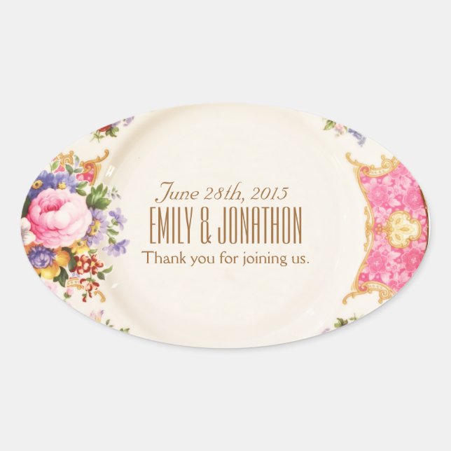Favour Label Victorian Tea Party (Front)