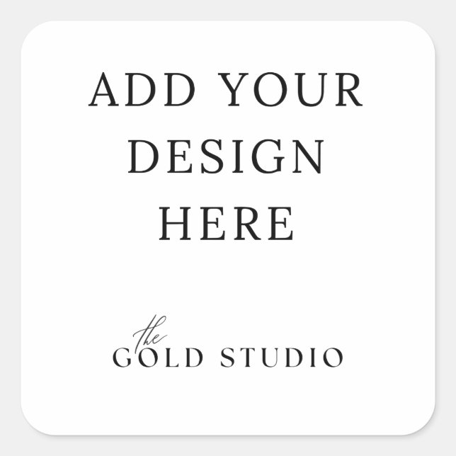 Favour sticker, 1.5 inch blank template square sticker (Front)
