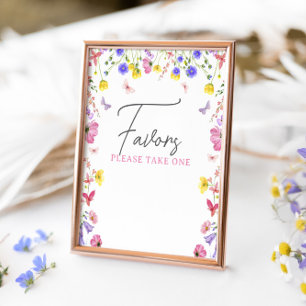 Favour Table Sign – Wildflower Baby Shower or Even