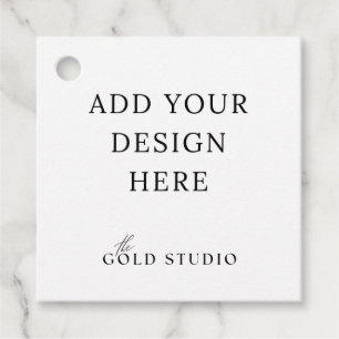 Favour Tag Blank Template with Hole Punched