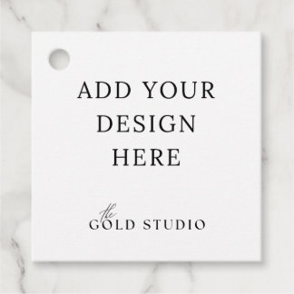 Favour Tag Blank Template with Hole Punched