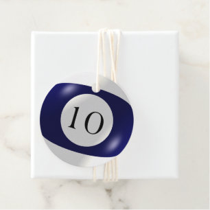 Favour Tags - Billiards - 10 Ball