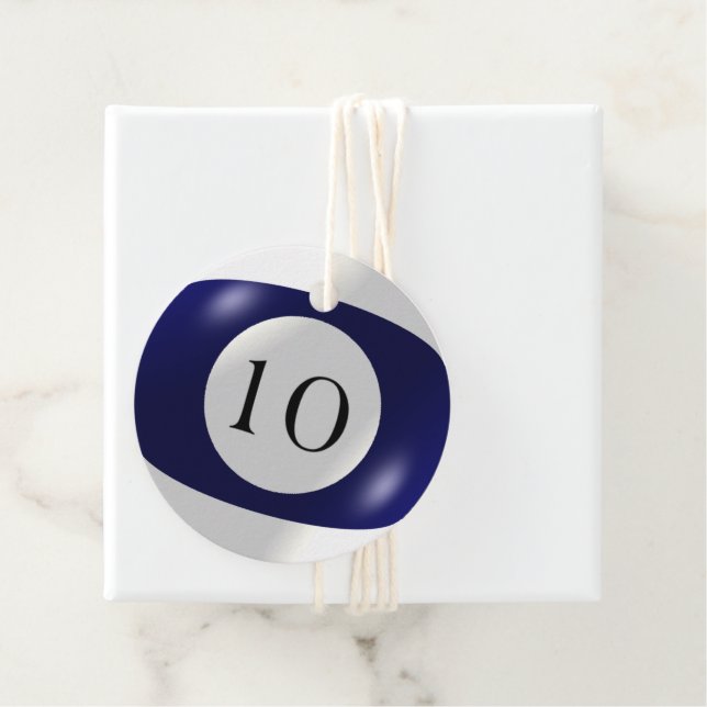 Favour Tags - Billiards - 10 Ball (In Situ)