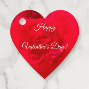 Favour Tags Bloomed Red Rose Valentine's