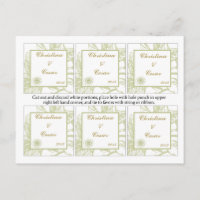 Favour Tags Green Gerbera Daisy Flowers Light Gree