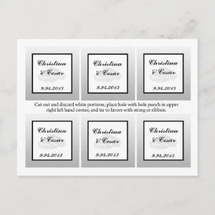 Favour Tags His/Hers Diamond Wedding Band Rings Ri Postcard