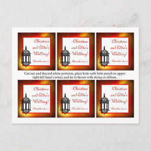 Favour Tags Moroccan Lantern Postcard