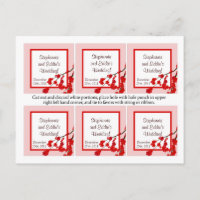 Favour Tags Red Cherry Blossom