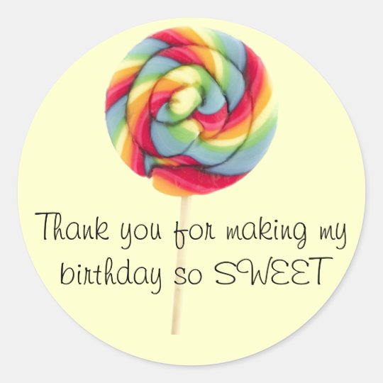Favour Thank You Sticker