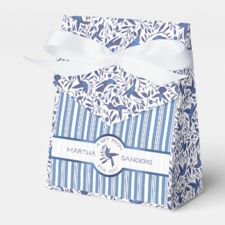Favour the Delft Blue Birds & Stripes Favor Box