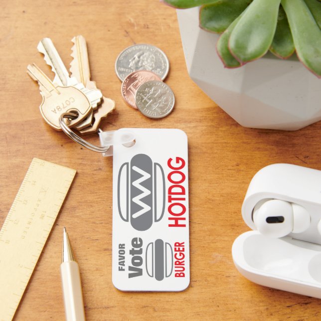 Favour Vote supporting Hotdog  Keychain (Desk)