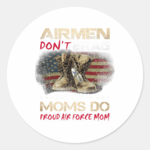 Favourite Airman Calls Me Mom Proud Air Force Gift Classic Round Sticker