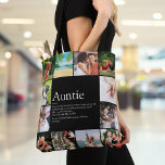 Favourite Aunt Auntie Definition 12 Photo Collage Tote Bag<br><div class="desc">Personalize for your special,  favourite Aunt or Auntie to create a unique gift. A perfect way to show her how amazing she is every day. You can even customize the background to their favourite colour. Designed by Thisisnotme©</div>