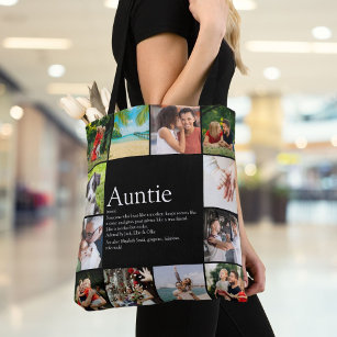Favourite Aunt Auntie Definition 12 Photo Collage Tote Bag