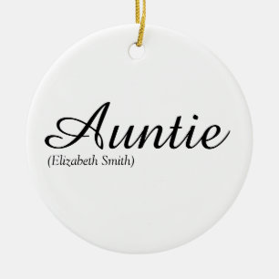 Favourite Aunt, Auntie Definition Modern Script Ceramic Ornament