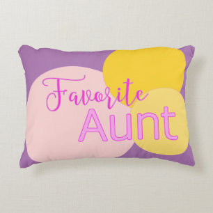 Favourite Aunt Colourful Bubbles    Accent Pillow