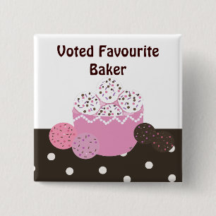 Favourite Baker 2 Inch Square Button