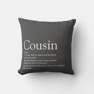 Favourite Best Ever Cousin Definition Fun Throw Pillow