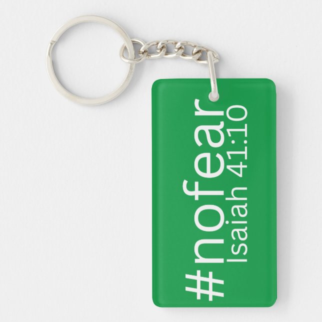 Favourite Bible Verse Design Isaiah 41:10 Scriptur Keychain (Front)