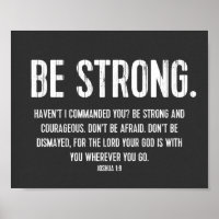 Favourite Bible Verse Poster, Christian, Be Strong