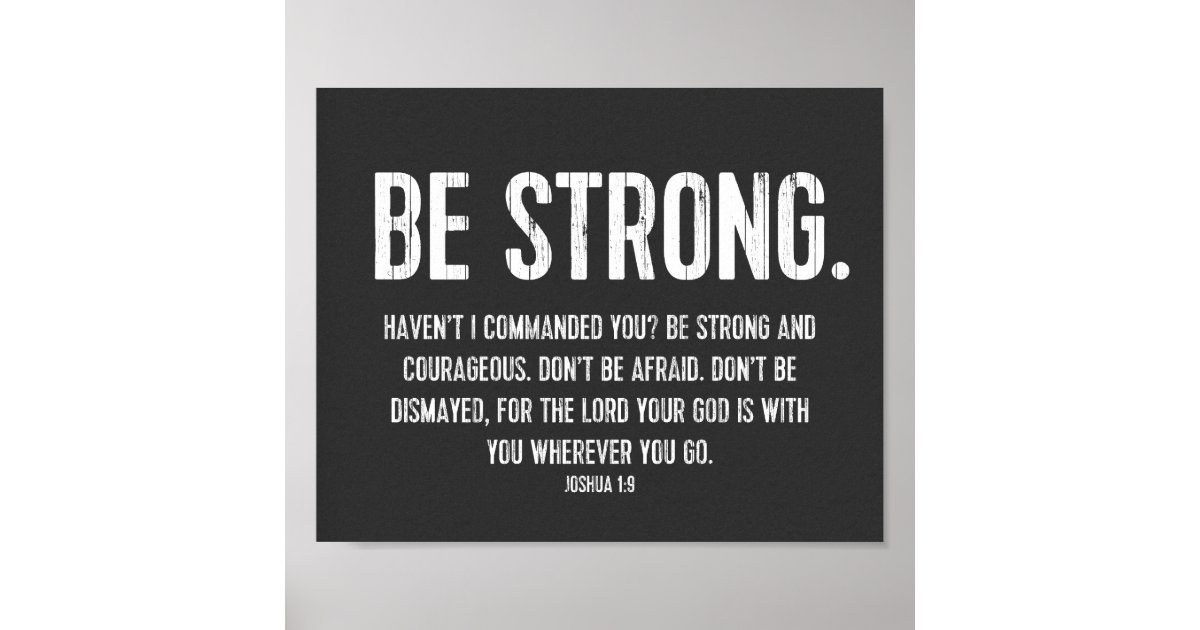 favourite bible verse poster christian be strong poster zazzle ca