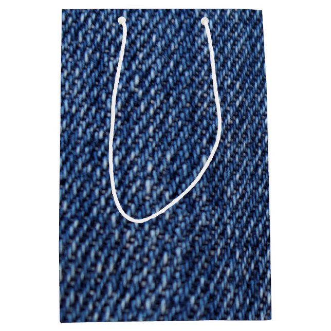 Favourite Blue Jeans Denim Print Medium Gift Bag (Front)