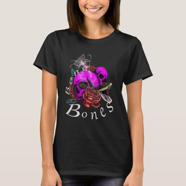 Favourite Bong Bones Pink Skull Illustration Men W T-Shirt (Front)