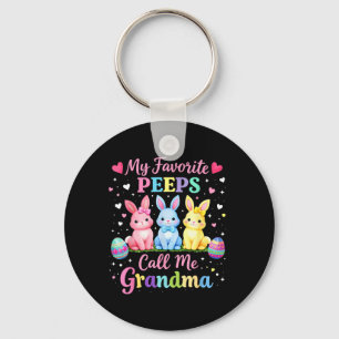 Favourite Bunnies Call Grandma Cute Easter Day Keychain