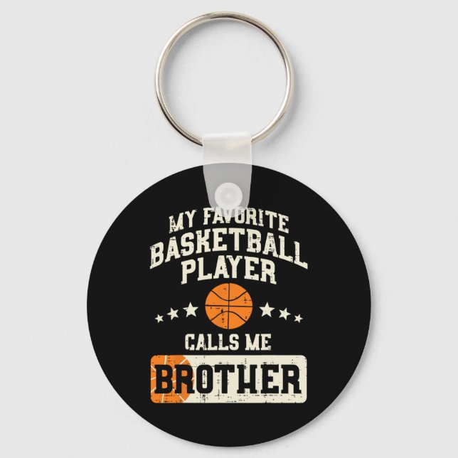 Favourite Bysketbyll Player Brother Family Byller  Keychain (Front)
