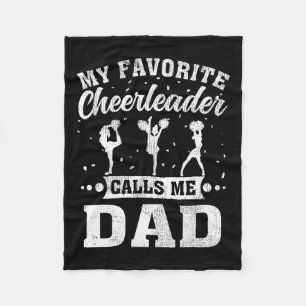 Favourite Cheerleader Calls Me Dad Father's Day Fleece Blanket