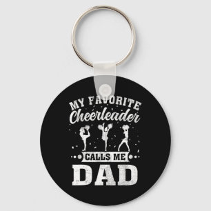 Favourite Cheerleader Calls Me Dad Father's Day Keychain