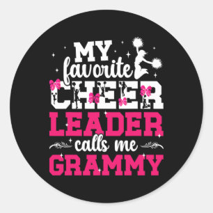 Favourite Cheerleader Calls Me Grammy Cheer Grammy Classic Round Sticker