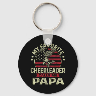 Favourite Cheerleader Calls Papa Cheer Papa Father Keychain