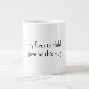 Favourite child mother's day large coffee mug