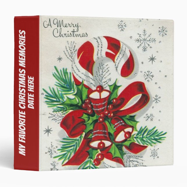 Favourite Christmas memories retro vintage candy Binder (Front/Spine)
