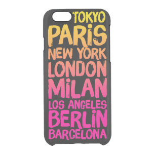 Favourite Cities Neon Clear iPhone 6/6S Case