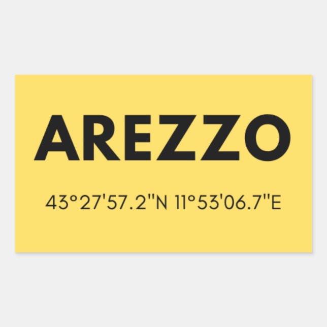Favourite City Arezzo Italy Skyline Coordinates Sticker (Front)