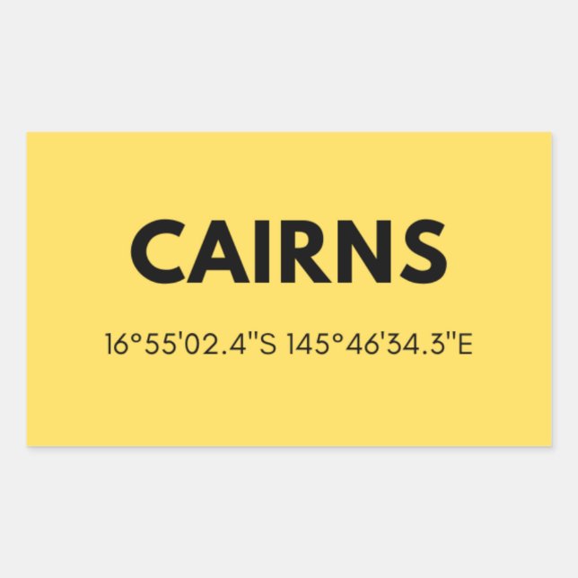 Favourite City Cairns Australia Skyline Coordinate Sticker (Front)