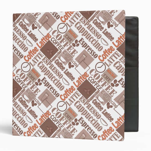 Favourite coffee fleece blanket binder (Front/Inside)