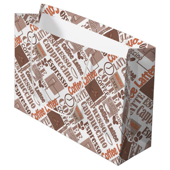 Favourite coffee large gift bag (Front Angled)
